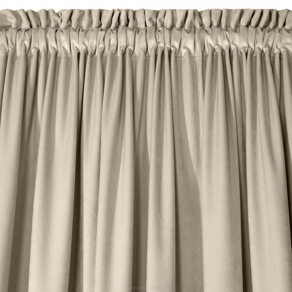 Zasłona gotowa na taśmie ROSA 140x270 Design91 jasnobeżowy