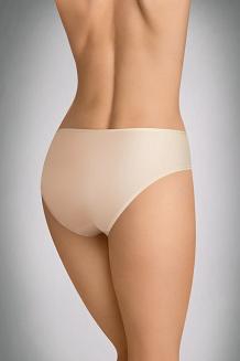 Figi damskie laserwo cięte z koronką Lucinda beżowe