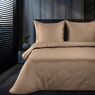 Pościel satynowa ELEGANT1E 140x200 Eva Minge Eurofirany jasnobrązowy