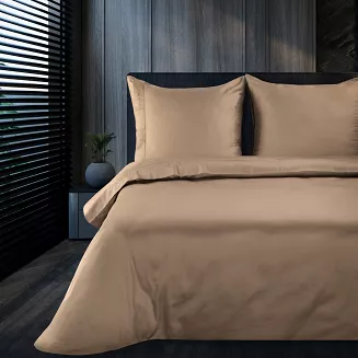 Pościel satynowa ELEGANT1E 140x200 Eva Minge Eurofirany jasnobrązowy