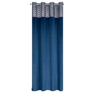 Zasłona gotowa na przelotkach ELEN 140x250 Eurofirany granatowy/szampański