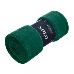 Koc narzuta z mifrofibry na fotel Solo 75x150 zielona