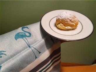 Ścierka kuchenna bawełna egipska 50x70 wzór Flamingi zielona