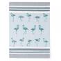 Ścierka kuchenna bawełna egipska 50x70 wzór Flamingi zielona