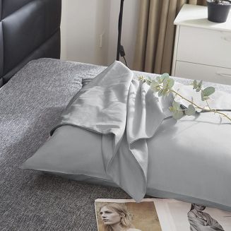 Poszewka satyna bawełniana SIN 70x80 szara