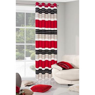 Zasłona gotowa na przelotkach ERIC 140x250 Eurofirany czerwony