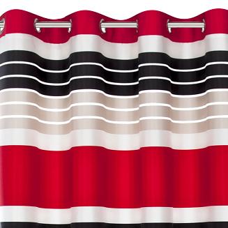 Zasłona gotowa na przelotkach ERIC 140x250 Eurofirany czerwony