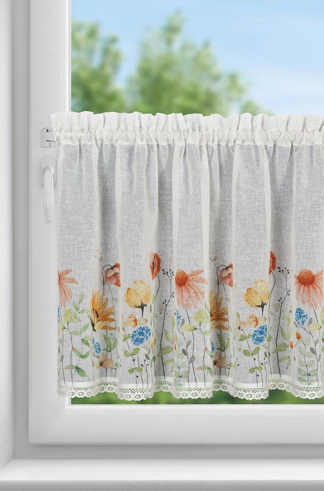 Firana gotowa na taśmie NATI 150x60 Eurofirany biały