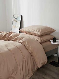 Pościel satyna bawełniana Queen Premium 220x200 biała ze złotą lamówką