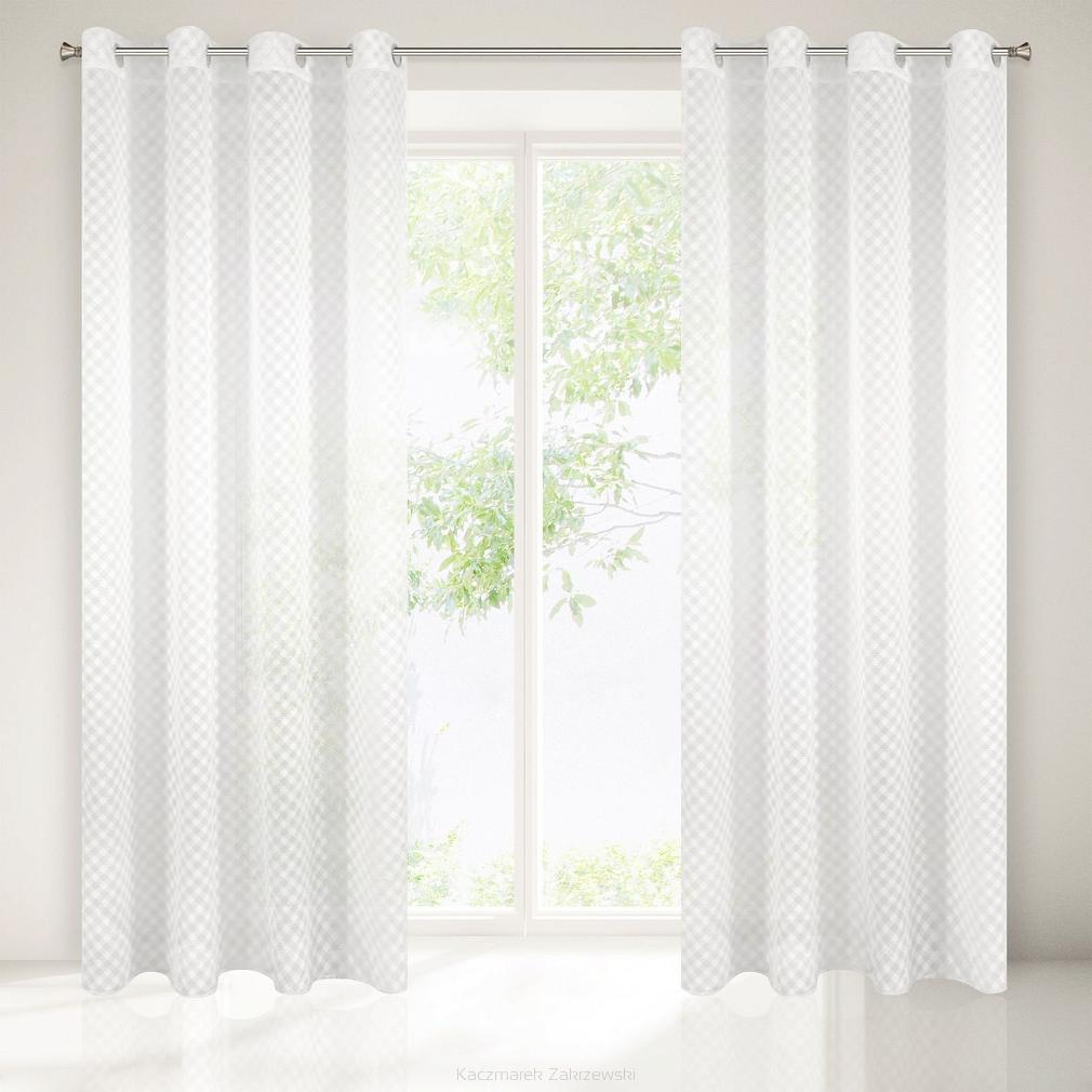 Firana gotowa na przelotkach KAMILA 140x250 Eurofirany biały