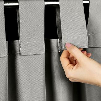 Zasłona gotowa na szelkach wodoodporna GARDEN 155x220 ogrodowa szara