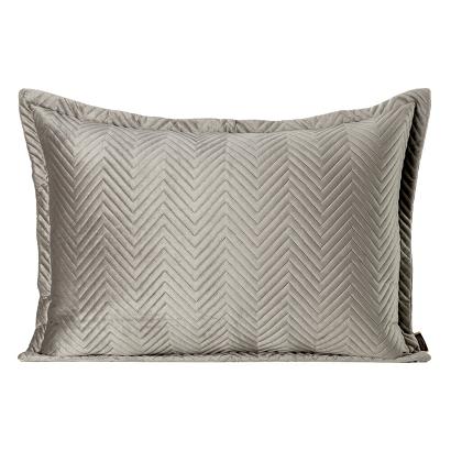 Poszewka dekoracyjna SOFIA 50x70 Eurofirany beżowa welwetowa