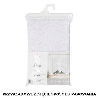 Firanka żakardowa gotowa na żabki NORA 400x160 biała