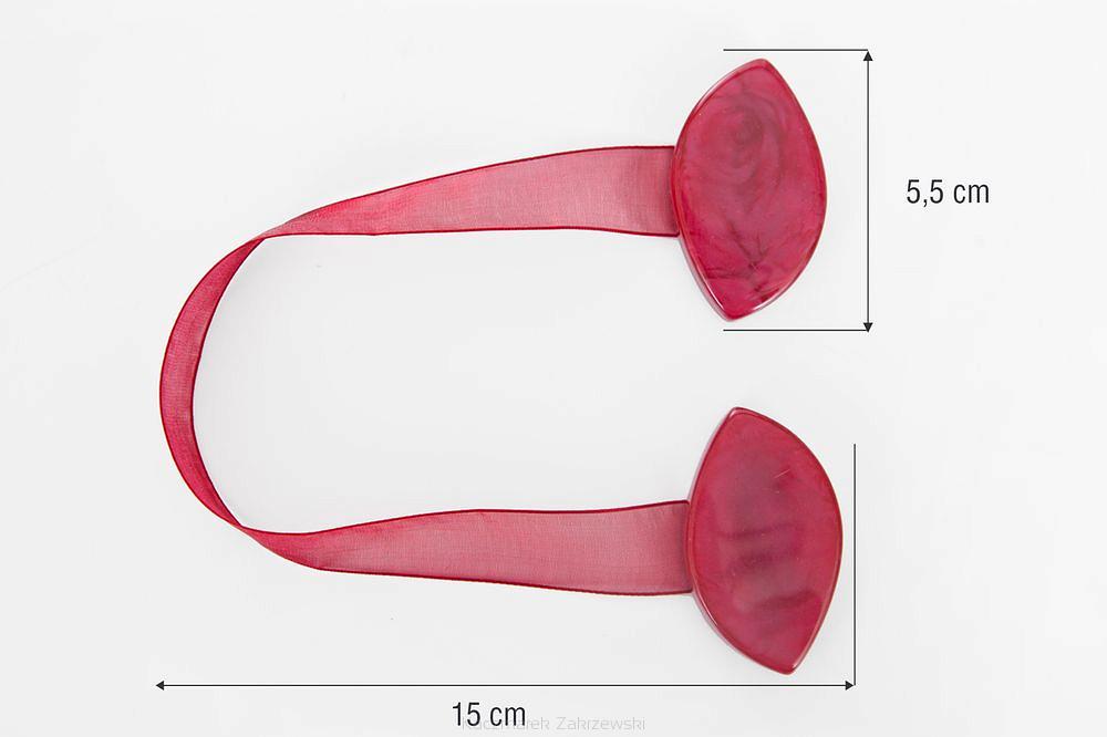 Upinacz dekoracyjny z magnesem bordowy