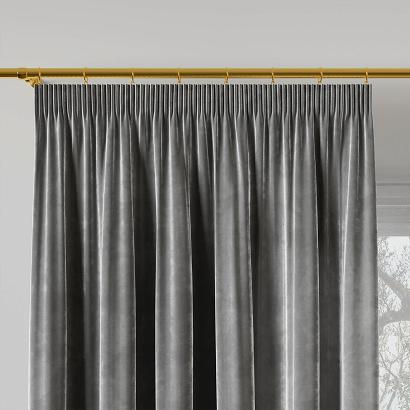 Zasłona gotowa na taśmie VELVI 140x250 antracytowa