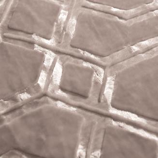 Koc akrylowy tłoczony VITO 160x200 geometryczny wzór taupe