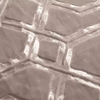 Koc akrylowy tłoczony VITO 160x200 geometryczny wzór taupe
