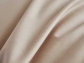Pościel satyna bawełniana 220x200 Ruffy Premium beżowa z falbanką