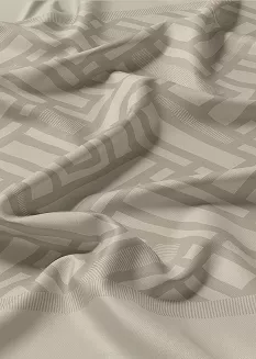 Pościel satynowa Home Satin 220x200 beżowa w geometryczny wzór