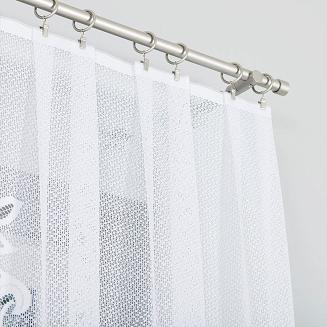 Firanka żakardowa gotowa na żabki POLA 300x120 biała