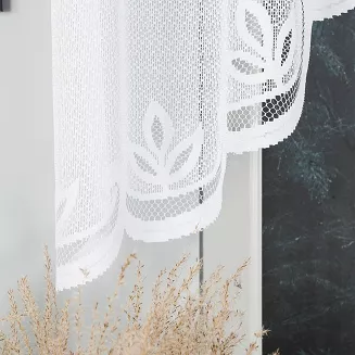 Firanka żakardowa gotowa na żabki POLA 300x120 biała