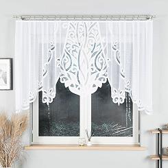 Firanka żakardowa gotowa na żabki POLA 300x120 biała