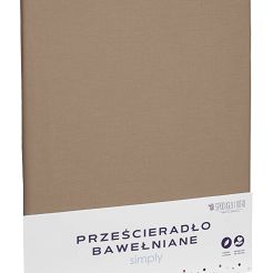 Prześcieradło bawełniane bez gumki SIMPLY 220x240 cappucino