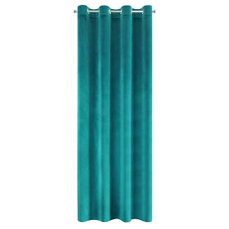 Zasłona gotowa na przelotkach SAMANTA 140x250 Eurofirany turkusowy