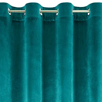 Zasłona gotowa na przelotkach SAMANTA 140x250 Eurofirany turkusowy