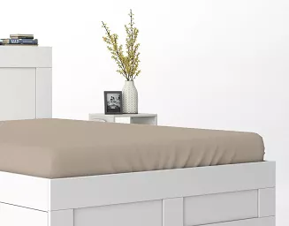 Prześcieradło Microsatyna Taupe 180X200 Zg