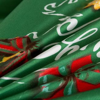 Pościel świąteczna 140x200 zielona choinki