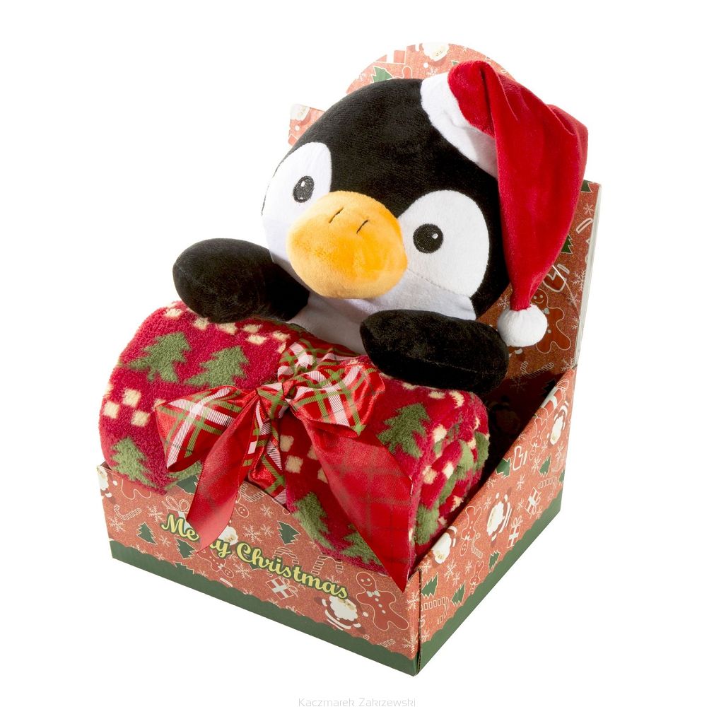 Koc narzuta GIFT 90x75 Eurofirany czarny/czerwony