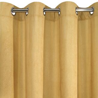 Zasłona gotowa na przelotkach CLARISA 140x270 Eurofirany musztardowy