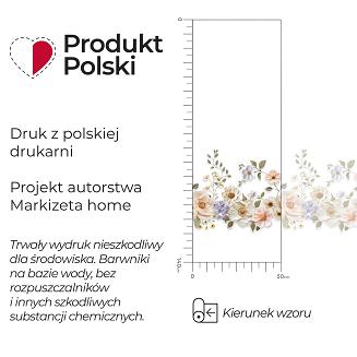 Firanka żakardowa na szelkach KWIATY Z EFEKTEM WYSZYWANIA 240x140 biała