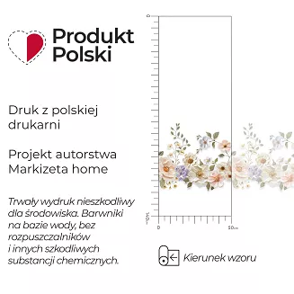 Firanka żakardowa na szelkach KWIATY Z EFEKTEM WYSZYWANIA 240x140 biała
