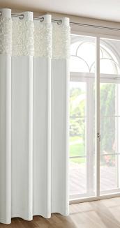 Zasłona gotowa na przelotkach ROSES 140x250 Eva Minge Eurofirany kremowy