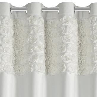 Zasłona gotowa na przelotkach ROSES 140x250 Eva Minge Eurofirany kremowy