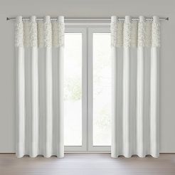 Zasłona gotowa na przelotkach ROSES 140x250 Eva Minge Eurofirany kremowy