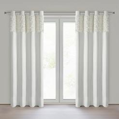 Zasłona gotowa na przelotkach ROSES 140x250 Eva Minge Eurofirany kremowy