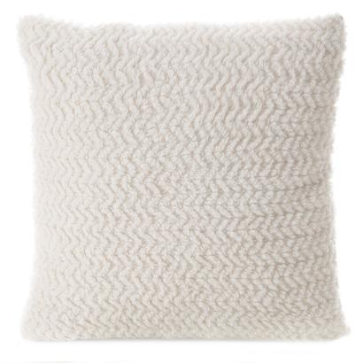 Poszewka dekoracyjna LARIS 45x45 Eurofirany kremowa wytłaczany wzór lekko błyszcząca nić