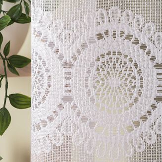 Firanka żakardowa gotowa na szelkach MALWINA 310x80 biała