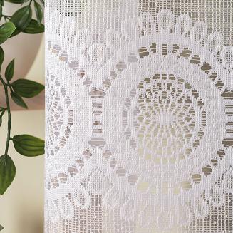 Firanka żakardowa gotowa na szelkach MALWINA 310x80 biała