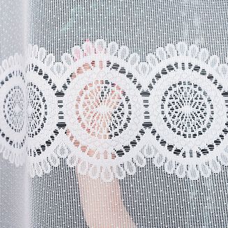 Firanka żakardowa gotowa na szelkach MALWINA 310x80 biała