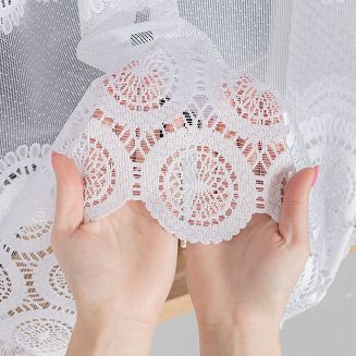 Firanka żakardowa gotowa na szelkach MALWINA 310x80 biała