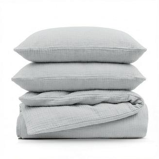 Pościel satynowa SREB 140x200 Eurofirany srebrny