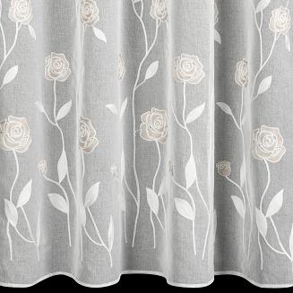 Firana gotowa na taśmie ROSALY 140x270 Eurofirany kremowy