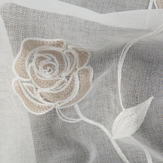 Firana gotowa na taśmie ROSALY 140x270 Eurofirany kremowy