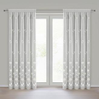 Firana gotowa na taśmie ROSALY 140x270 Eurofirany kremowy