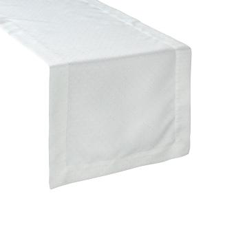 Obrus dekoracyjny ELLEN 40x140 Eurofirany biały/srebrny