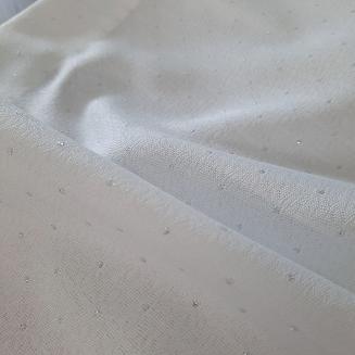 Obrus dekoracyjny ELLEN 40x140 Eurofirany biały/srebrny